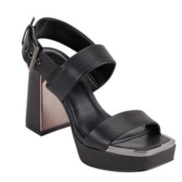 DKNY Bibiana Slingback Platform Sandals Ankle-Strap Block Heel, pumps, shoes 11 - Picture 10 of 11